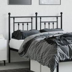 Vidaxl Kovinsko posteljno vzglavje črno 120 cm