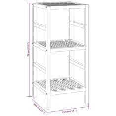 Vidaxl Kopalniška polica 35,5x35,5x79 cm trden orehov les