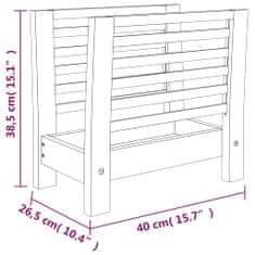 Vidaxl Stojalo za revije 40x26,5x38,5 cm trdna orehovina