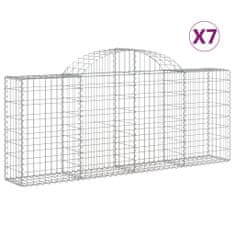 Vidaxl Obokane gabion košare 7 kosov 200x30x80/100 cm cinkano železo