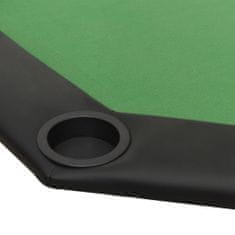 Vidaxl Zložljiva poker miza za 8 igralcev zelena 108x108x75 cm