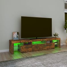 Vidaxl TV omarica z LED lučkami dimljeni hrast 200x36,5x40 cm