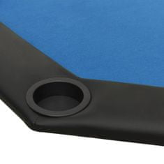 Vidaxl Zložljiva poker miza za 8 igralcev modra 108x108x75 cm
