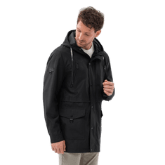 OMBRE Moška parka z žepi V4 OM-JANP-22FW-004 črna MDN123261 L