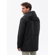 OMBRE Moška parka z žepi V4 OM-JANP-22FW-004 črna MDN123261 L