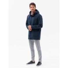 OMBRE Moška parka z žepi V1 OM-JANP-22FW-004 temno modra MDN123262 M