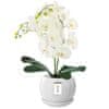 Cvetlični lonec cvetlični lonec bela krogla skleda za rože s krožničkom okrogel ŠxV 170 mm x 160 mm površinski sijaj keramika moderen glamur