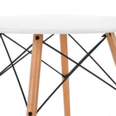 Kavna mizica sodobna skandinavska bela vrh 60cm