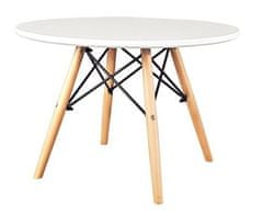 Kavna mizica sodobna skandinavska bela vrh 60cm