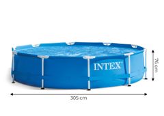 Vrtni bazen z okroglim okvirjem 305x76 + črpalka INTEX 28202NP