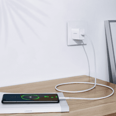 Ugreen Kabel USB-C 5A za hitro polnjenje PD QC 2m bele barve