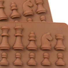 Northix Čokoladna oblika - silikon - šah 