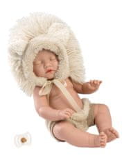 Llorens 63203 NEW BORN DOLL - speča realistična lutka dojenčka z vinilnim telesom - 31 cm