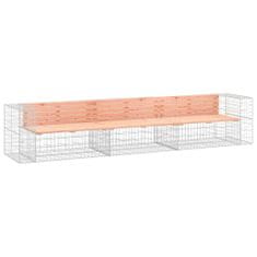 Vidaxl Vrtna gabionska klop 347x71x65,5 cm trden les douglas