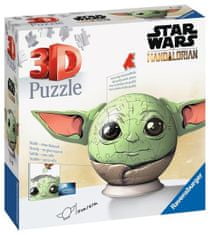 Ravensburger Puzzle 3D - Vojna zvezd: Baby Yoda z ušesi 72 kosov