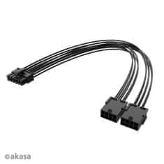 Akasa - Adapter PCIe iz 12-nožičnega na dvojni 8-nožični priključek