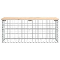 Vidaxl Vrtna klop gabion 103x44x42 cm trdna borovina