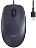 Logitech M100 miška, žična, optična, črna (910-006652)