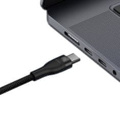 BASEUS Flash Series 2v1 USB-C 2xUSB-C 100W kabel za hitro polnjenje 1,5 m črn