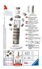 Ravensburger Puzzle Mini gradnja - Poševni stolp v Pisi 54 kosov