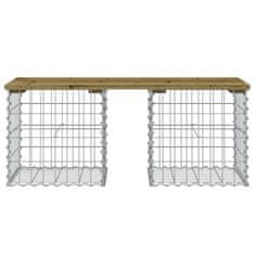 Vidaxl Vrtna klop gabion 103x44x42 cm impregnirana borovina