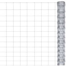 Vidaxl Vrtna ograja pocinkano jeklo 50x1,25 m srebrna