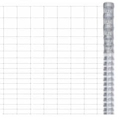 Vidaxl Vrtna ograja pocinkano jeklo 50x1,25 m srebrna