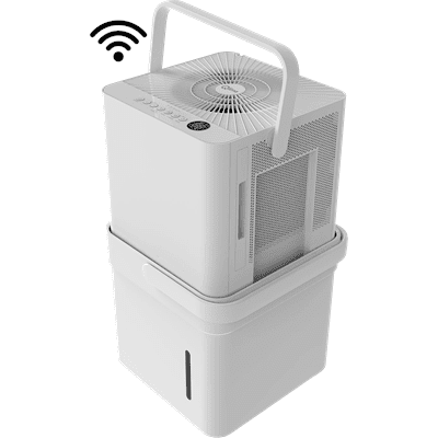 Qlima D720 Cube razvlaževalec z zložljivim ohišjem, wifi, bel