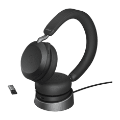 Jabra Evolve2 75 slušalke, Link380a, UC Stereo, črna + stojalo (27599-989-989)