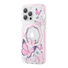 slomart kingxbar magnetni etui serije butterfly iphone 14 pro magsafe butterfly case pink