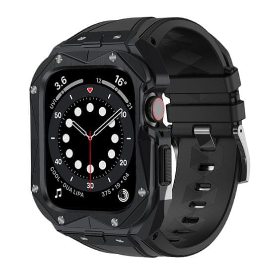 slomart kingxbar cyf140 2in1 oklepno ohišje apple watch se, 6, 5, 4 (44 mm) iz nerjavečega jekla z zlatim pasom