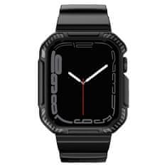 slomart kingxbar cyf537 oklepno ohišje 2v1 apple watch se, 8, 7, 6, 5, 4, 3, 2, 1 (45, 44, 42 mm) s trakom črno