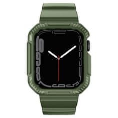 slomart kingxbar cyf106 2v1 oklepno ohišje apple watch se, 8, 7, 6, 5, 4, 3, 2, 1 (41, 40, 38 mm) s trakom zeleno