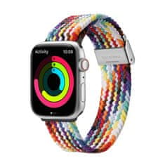 slomart dux ducis strap (mixture ii version) pasek apple watch ultra, se, 8, 7, 6, 5, 4, 3, 2, 1 (49, 45, 44, 42 mm) pleciona opaska bransoleta tęczowy