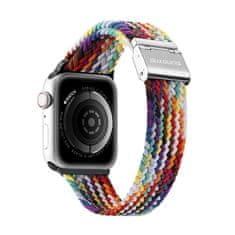 slomart dux ducis strap (mixture ii version) pasek apple watch ultra, se, 8, 7, 6, 5, 4, 3, 2, 1 (49, 45, 44, 42 mm) pleciona opaska bransoleta tęczowy