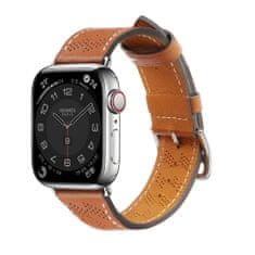 slomart trak usnjen trak apple watch ultra, se, 8, 7, 6, 5, 4, 3, 2, 1 (49, 45, 44, 42 mm) trak za zapestnico rjave barve