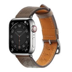 slomart trak usnjen trak apple watch se, 8, 7, 6, 5, 4, 3, 2, 1 (41, 40, 38 mm) trak zapestnica temno rjava