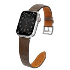 slomart trak usnjen trak apple watch se, 8, 7, 6, 5, 4, 3, 2, 1 (41, 40, 38 mm) trak zapestnica temno rjava