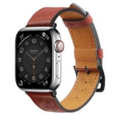 slomart trak usnjen trak apple watch ultra, se, 8, 7, 6, 5, 4, 3, 2, 1 (49, 45, 44, 42 mm) trak za zapestnico rdeča