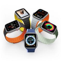 slomart magnetni trak apple watch ultra, se, 8, 7, 6, 5, 4, 3, 2, 1 (49, 45, 44, 42 mm) dux ducis strap (ld različica) - modra