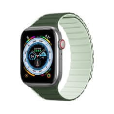 slomart magnetni trak apple watch se, 8, 7, 6, 5, 4, 3, 2, 1 (41, 40, 38 mm) dux ducis strap (ld različica) - zelena