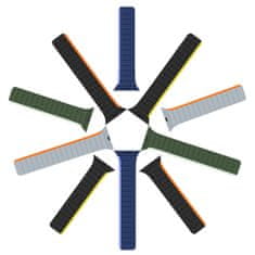 slomart magnetni trak apple watch se, 8, 7, 6, 5, 4, 3, 2, 1 (41, 40, 38 mm) dux ducis strap (ld različica) - zelena