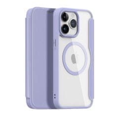 slomart etui za iphone 15 pro magnetni magsafe ovitek z zavihkom dux ducis skin x pro - vijoličen