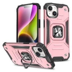 slomart oklepni ovitek z ročajem za iphone 15 plus wozinsky ring armor - rose gold