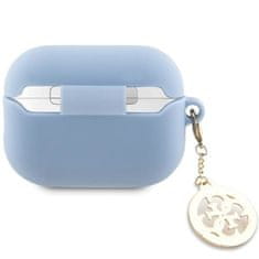 slomart guess guap23dslghdb airpods pro 2 cover niebieski/blue 3d rubber 4g diamant charm