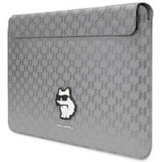 slomart karl lagerfeld rokav klcs14sakhpcg 14" srebrn/srebrn saffiano monogram choupette