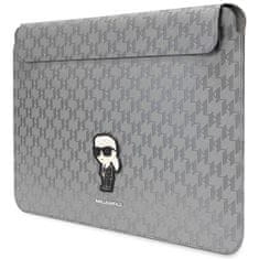 slomart karl lagerfeld rokav klcs14sakhpkg 14" srebrn/srebrn saffiano monogram ikonik