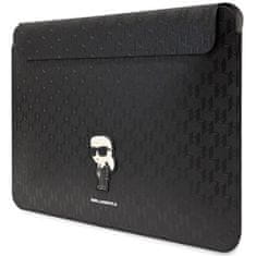 slomart karl lagerfeld rokav klcs14sakhpkk 14" črn/črn saffiano monogram ikonik