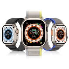 slomart športni trak na velcro za apple watch 8 / 7 / 6 / se / 5 / 4 / 3 / 2 / 1 (38, 40, 41 mm) dux ducis strap yj version - rumeno-belkasta