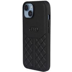 slomart audi originalno usnje za iphone 14 6,1" črno/črno trdo ohišje au-tpupcip14-q8/d1-bk